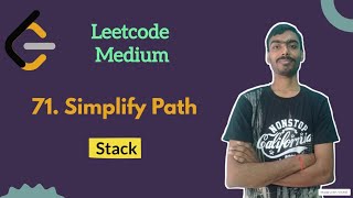 Simplify Path | leetcode daily challenge | Leetcode Medium | Stack