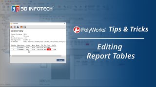 Editing Report Tables | PolyWorks Tips & Tricks