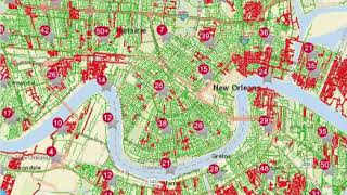 Zeta- Power Outage Restoration Time Lapse Video ( Entergy outages map - Hurricane Zeta)