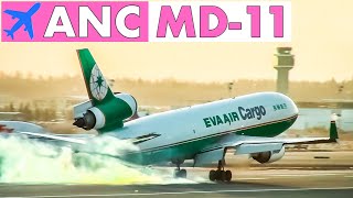 Great MD-11 Runway Action at Anchorage