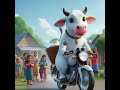 hardworking cow delivers milk in the village shorts ai animals youtubeshorts cow ytshorts