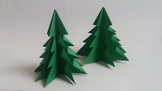 Como hacer un arbol de Navidad de papel - Christmas Tree Origami