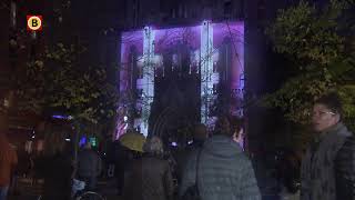 GLOW: de lichtshow Confluence bij de Sint-Catharinakerk.