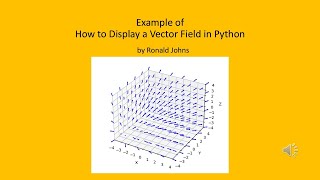 Use Python to Display Vector Fields