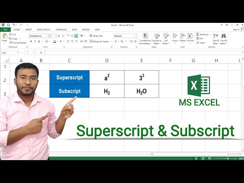 Microsoft Excel – Superscript and Subscript | Superscript in Excel | Subscript in Excel