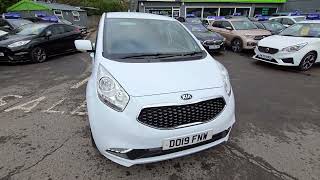 DO19FNW Kia Venga 1.6 3 5d with a 124 bhp Euro 6 Petrol Engine in White on 35K + FSH