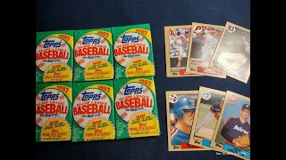 1987 Topps Baseball wax pack breaks - 6 packs, Bo Jackson rookie pull!