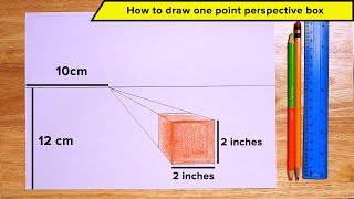 How to draw a one point perspective box