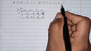 Simple three variable K-map problem 3