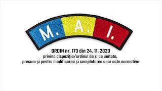 ORDIN nr.173 din 24.11. 2020 DZU/OZU, precum și ptr. modif. și complet. unor acte normat. (Audio HD)