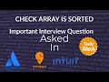 ARRAYS | SORTING |  Check array is sorted | Code in 5 minutes | DSA | Code in Java