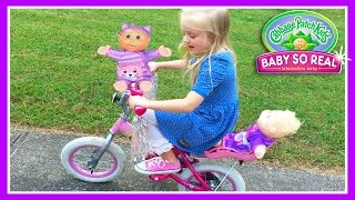 Cabbage Patch Baby So Real Doll & Disney Princess Bike on The Pirate Ship Playground Park for Kids
