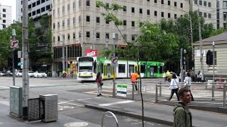 (162) Tram Routes 1, 3, 6, 64 & 67 Diverting via William St, City. 26th November 2023.