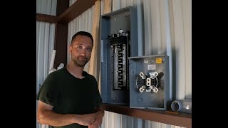 Installing our Meter Box and Breaker Panel