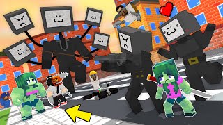 Monster School : SKIBIDI TOILET & Large TV MAN Chainsaw Man Zombie All Episode - Minecraft Animation