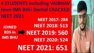 Partial Drop OR FULL Drop? Vaibhav's Story who CRACKED NEET 2021 while doing BDS from IMS BHU Dental