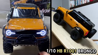 1/10 HB R1001 BRONCO UNBOXING l Traxxas TRX4 Bronco clone l 가성비 알씨카 1/10 스케일 무선 조종 자동차