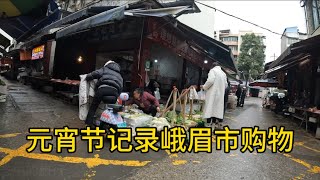 元宵节徒步记录峨眉山市菜市场,百姓购物真实生活,大家都来看看👀吧