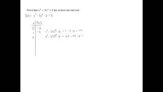 The Intermediate Value Theorem - Problem 1