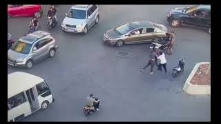 Hizballah Members STOP Traffic To Assault Lebanese Police Officer. #lebanon #hizballah