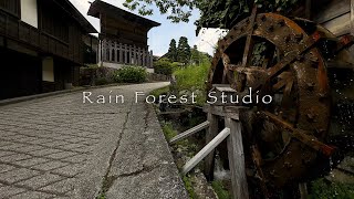 Sound of JAPAN : Water Wheel in Tsumago-juku [4K]