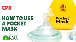 How to use a pocket mask when performing CPR on a adult