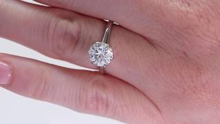 Lily Arkwright - Serenity 1.2ct/7mm Moissanite 18k White Gold Solitaire Ring