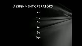 Assignment Operators/Learn To Code with Python #5