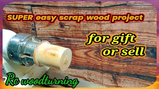 wood turning small scrap wood into cash