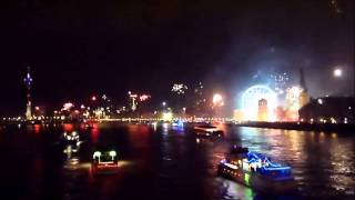 Düsseldorf Silvester Feuerwerk Rheinufer 2012 - 2013