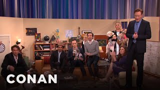 The Cast Of "The Big Bang Theory" Meets Their Puppy Doppelgängers | CONAN on TBS
