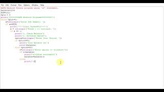 ATM Machine Python program using ‘if’ statement