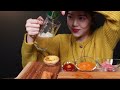 sub kfc hot crispy chicken with beer mukbang asmr sweet chili chicken soy sauce chicken egg tart