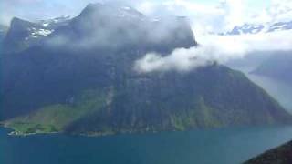 View from Saksa  towards Norangfjorden in Sunnmøre in Norway