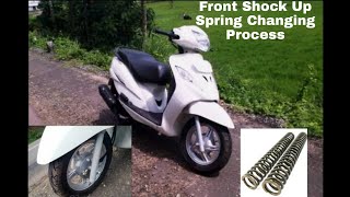 Tvs Wego Shockup Repair / Spring Changing Process & Oil Change