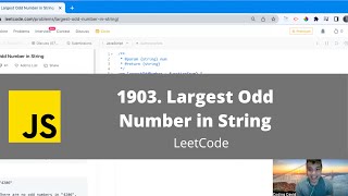1903. Largest Odd Number in String - LeetCode Javascript