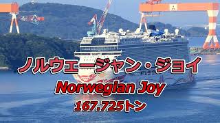 クルーズ客船 ノルウェージャン・ジョイ Norwegian Joy 2017 08 20 長崎入港 2023 12 13