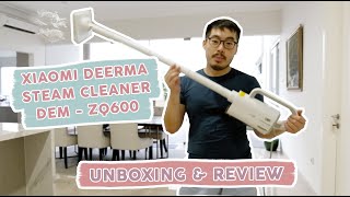 XIAOMI DEERMA STEAM CLEANER ZQ600 - UNBOXING \u0026 REVIEW STEAMER / ALAT PEL LANTAI CANGGIH \u0026 MURAH !