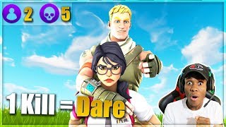1 kill remove 1 clothing w girlfriend fortnite challenge crazy reaction - fortnite girlfriend challenge