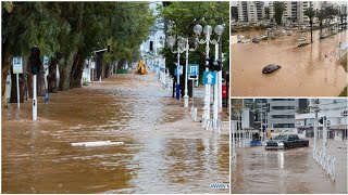 Massive Flooding In Nahariya Israel, following severe rain