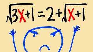 How to solve an equation with two square roots? Algebra 2, Precalculus