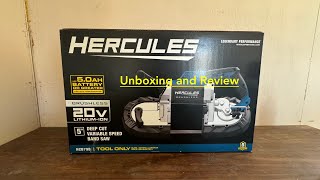 Hercules 20v band saw unboxing and review