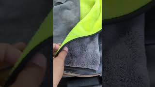 Difference between normal and SnapClean microfiber cloth for car cleaning #shorts