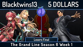 GL S6W1 | Blacktwins13 (Pyra Mythra) vs 5 DOLLARS (Kazuya) | Losers Final | SSBU Smash Ultimate