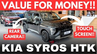 KIA SYROS MALAYALAM REVIEW ❤️🔥 | BASE MODEL HTK | VALUE FOR MONEY | VEHICLE MANIA 🧡