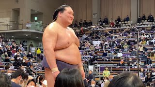 【4K 60fps】横綱照ノ富士　優勝インタビュー　大相撲令和三年九州場所　千秋楽