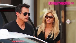 Donna D'Errico Cozies Up To A Mystery Man While Leaving Lunch At Wally's Vinoteca In Beverly Hills