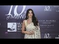 Nora Fatehi In White Floral Saree Attends Manish Malhotra's 10 Years of Mijwan