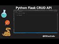 Python Flask CRUD API | Step - By - Step Tutorial | ( EliCanCode )