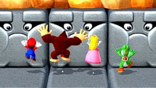 Mario Party 10 Minigames - Mario vs Donkey Kong vs Peach vs Yoshi